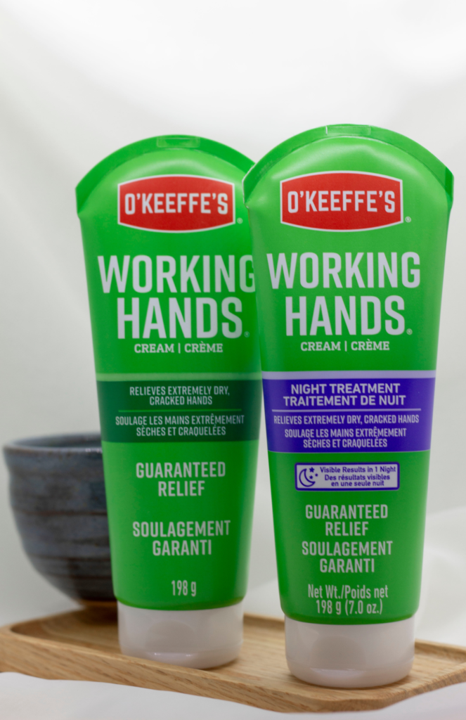 Two bottles of O'Keeffe's Working Hands Hand Cream, featuring both day and night treatment options for intensive hand care. Perfect Hand Cream!