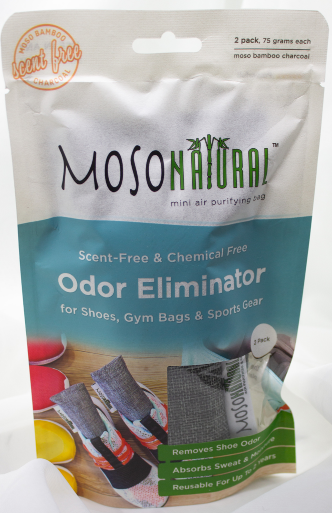 Mini Moso Charcoal Deodorizers for neutralizing odors in shoes naturally.